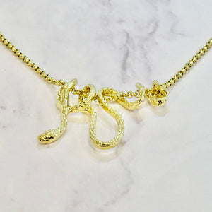 Collar Acero Inoxidable Serpiente Horizontal