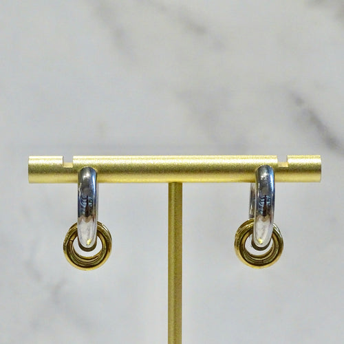 Arracadas Acero Inoxidable Bicolor Hoop