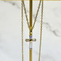 Collar Acero Inoxidable Cruz de Luz