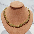 Collar Acero Inoxidable Enlazado con Bolitas