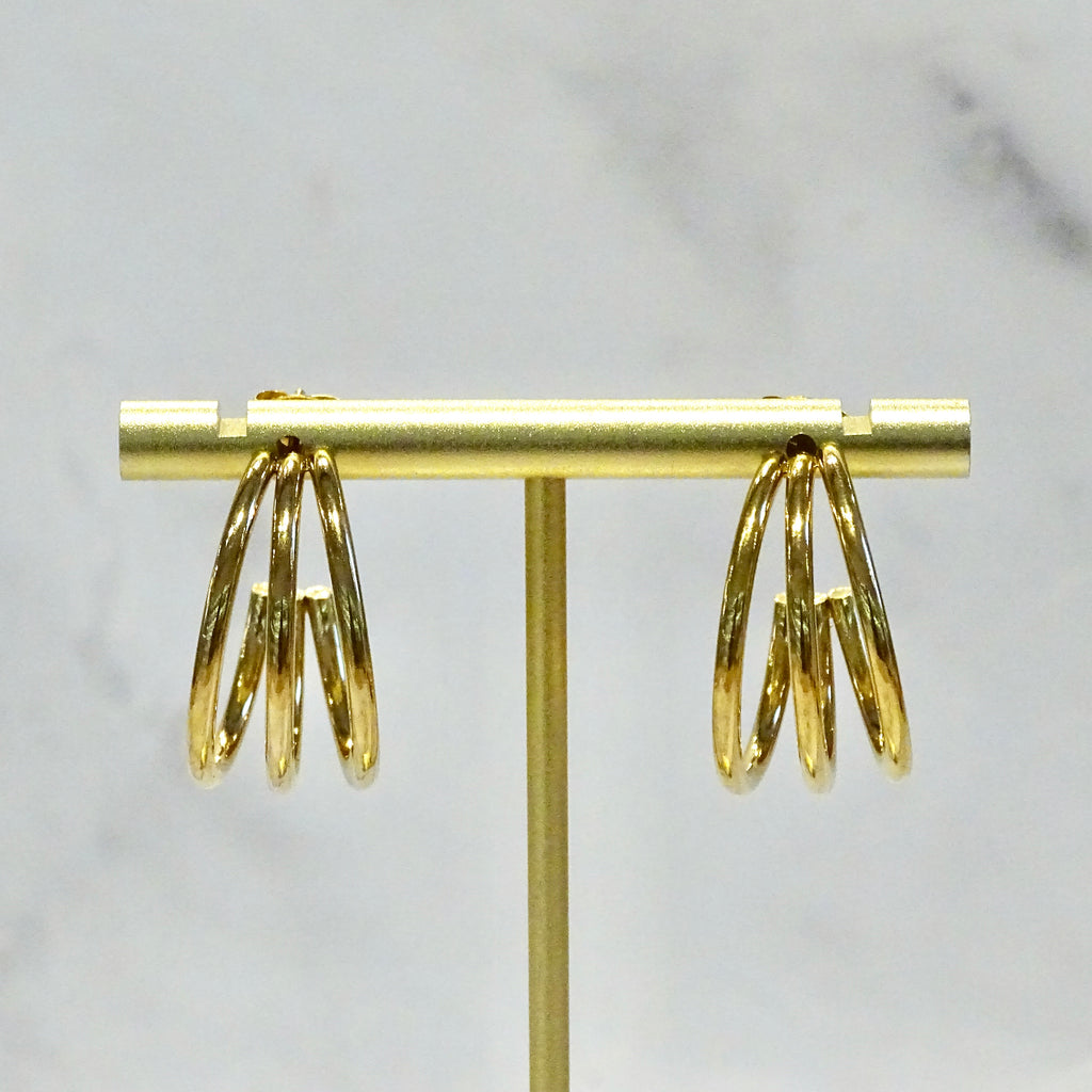 Aretes Acero Inoxidable Media Luna