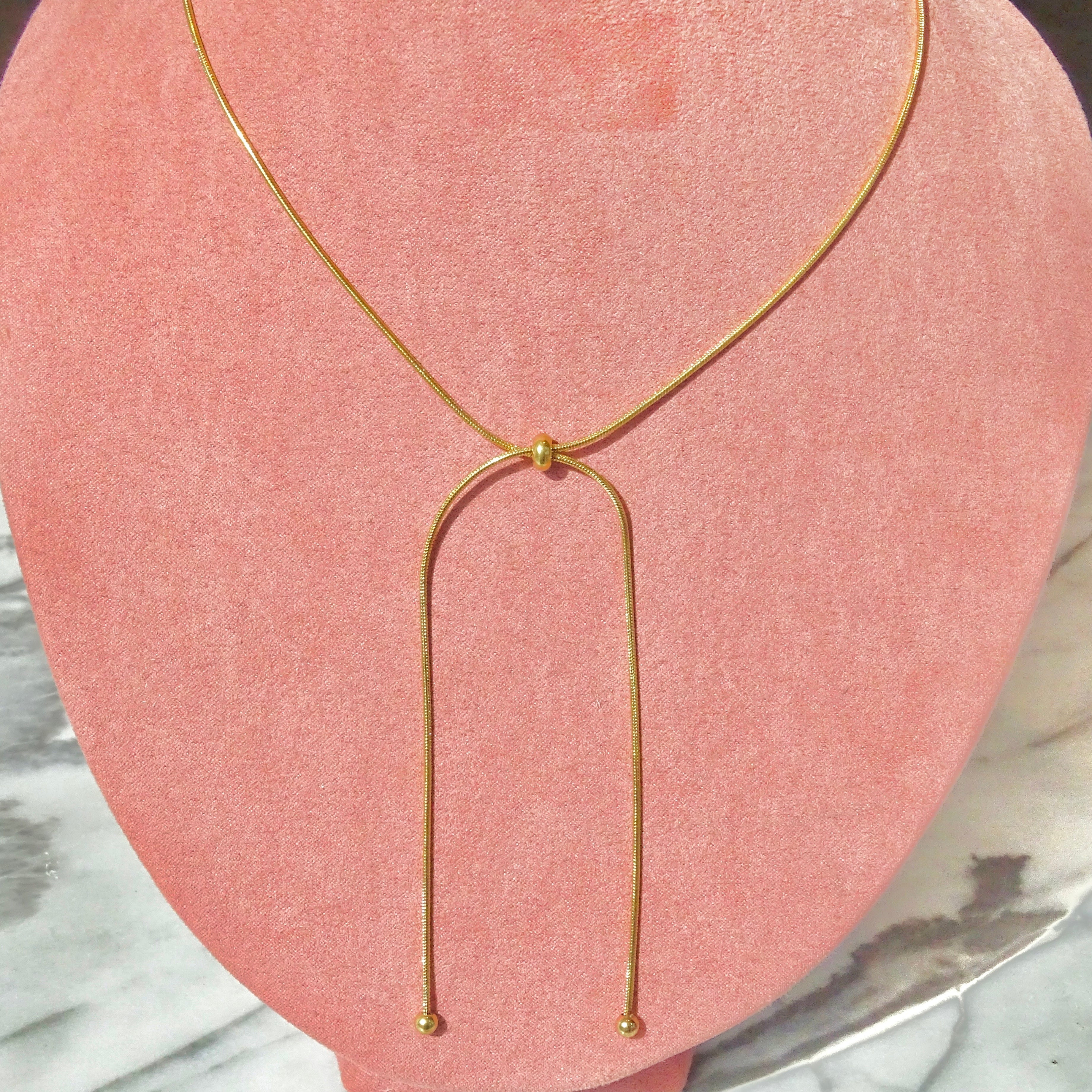 Collar Acero Inoxidable Bolita Ajustable