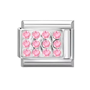 Charm Italian Cristales Rosas