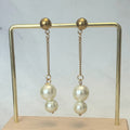 Aretes Acero Inoxidable 2 Perlas