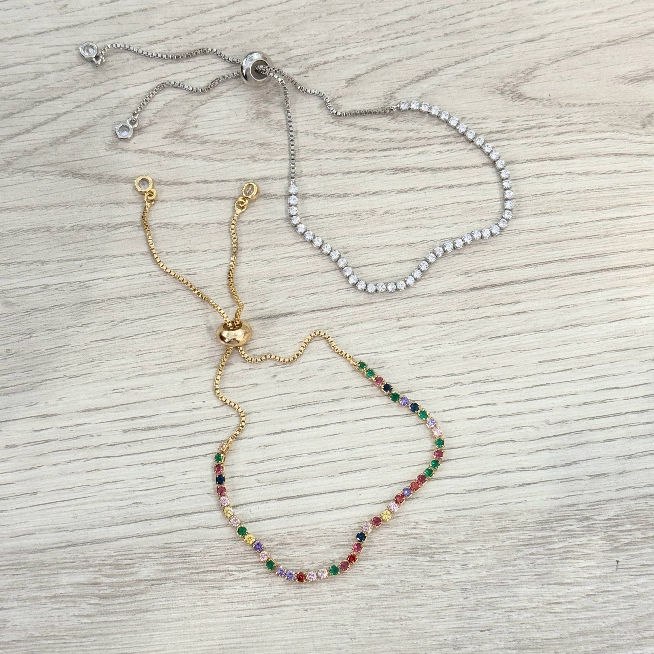 Pulsera Chapa de Oro Ajust Tenis Mini