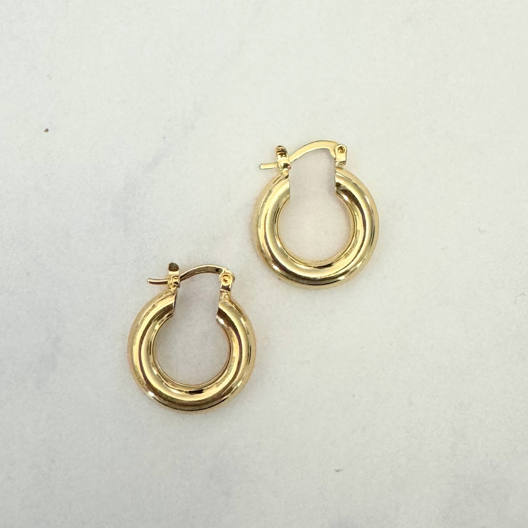 Aretes Oro Laminado Chunky Mini