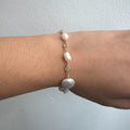 Pulsera Chapa de Oro con Perla de Rio