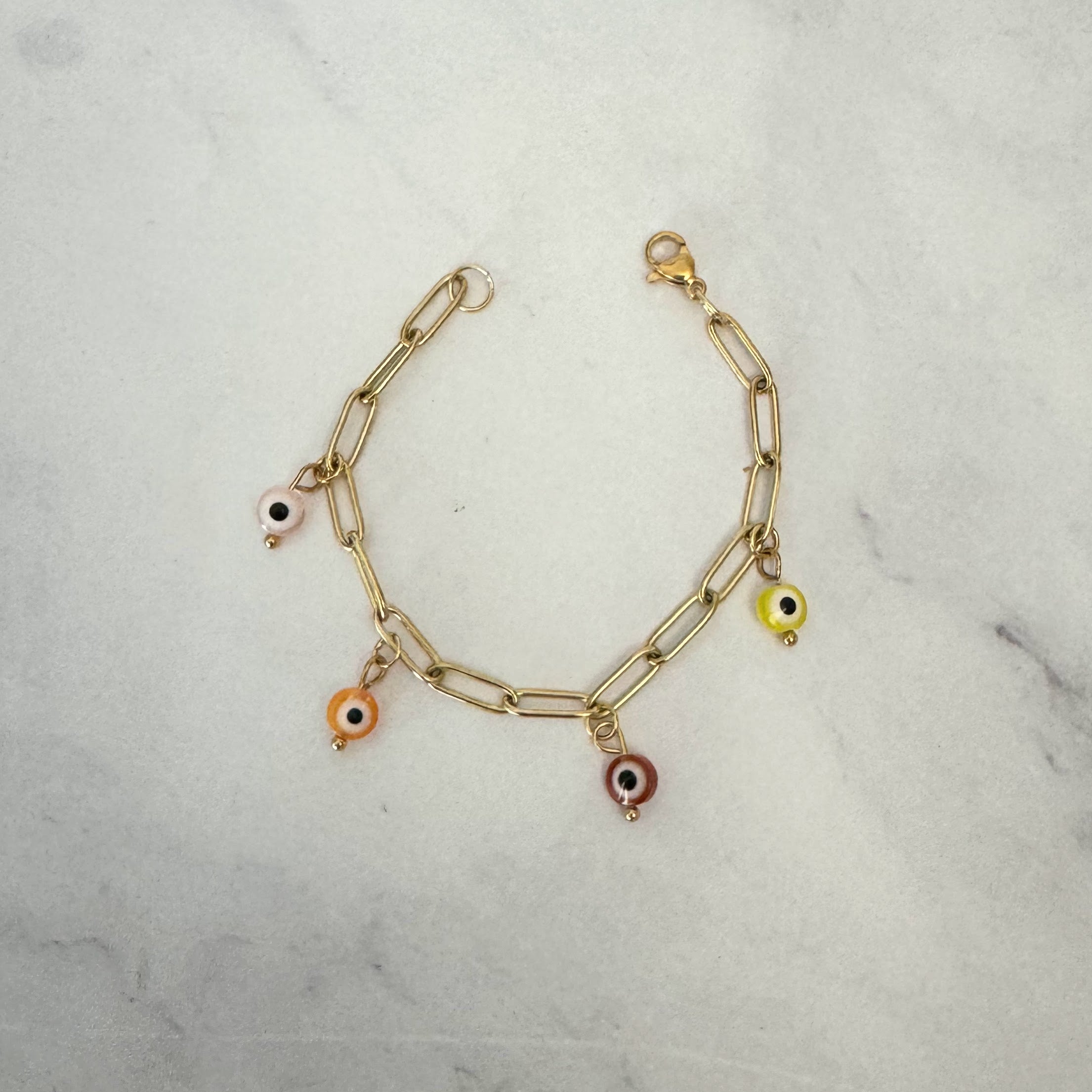 Pulsera Acero Inoxidable Ojitos