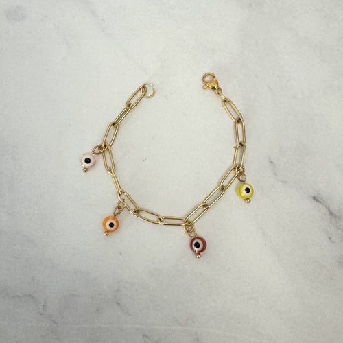 Pulsera Acero Inoxidable Ojitos