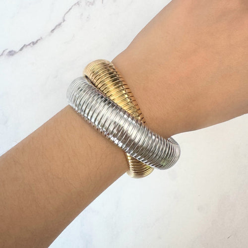 Pulsera Acero Bicolor Grande