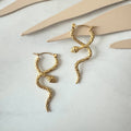Aretes Acero Inoxidable Serpiente