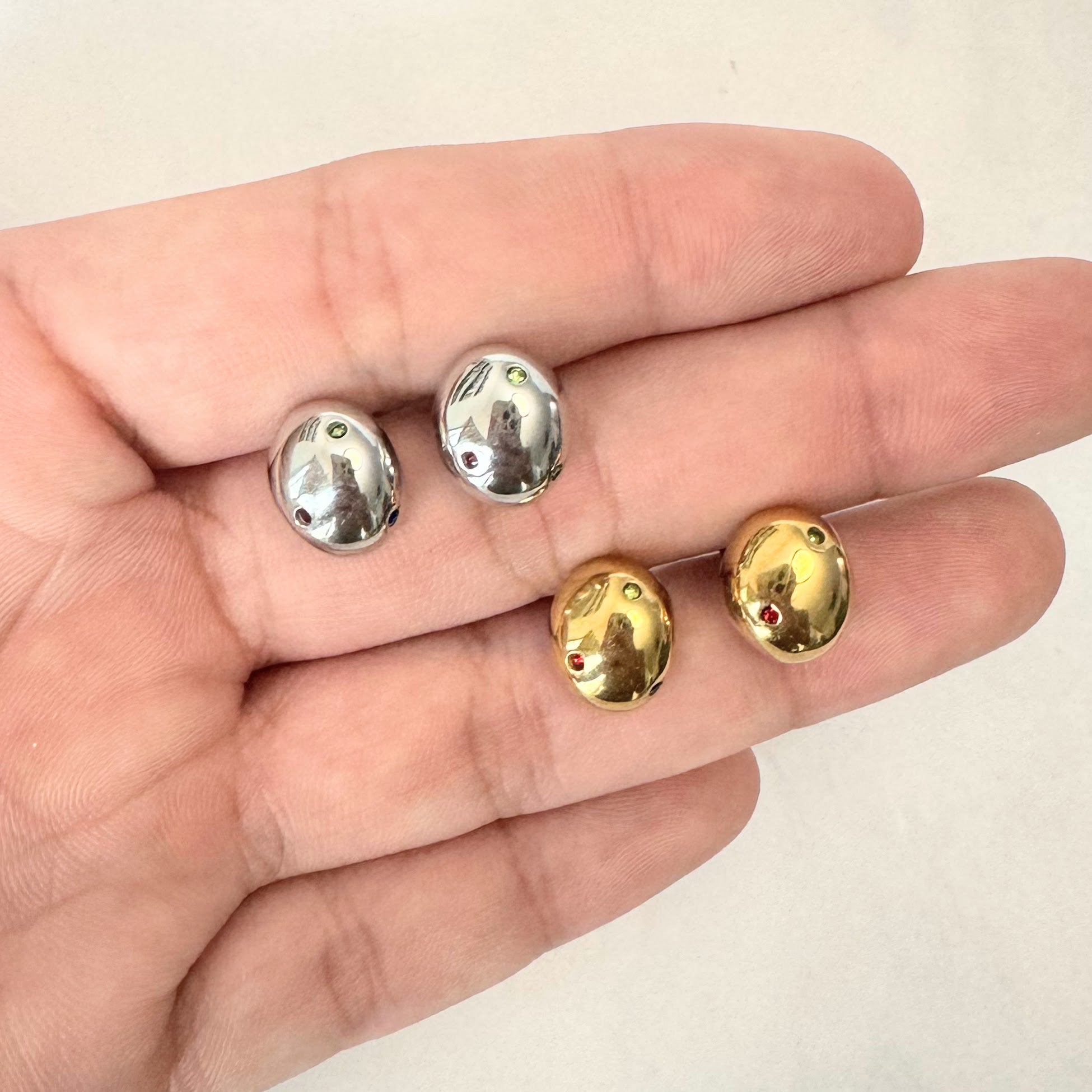 Aretes Acero Inoxidable Stud Colores