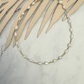 Collar Acero Inoxidable Bolitas con Perlas