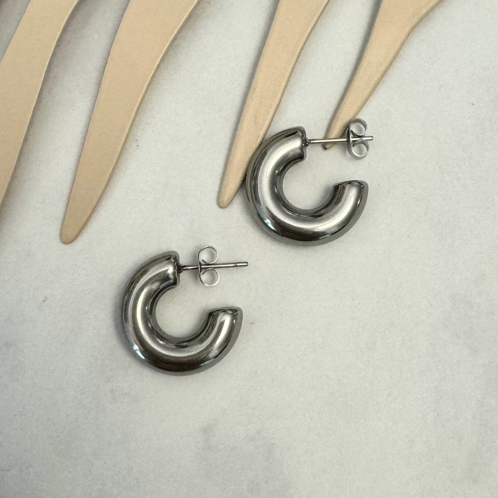 Arracada Acero Inoxidable Chunky Mini