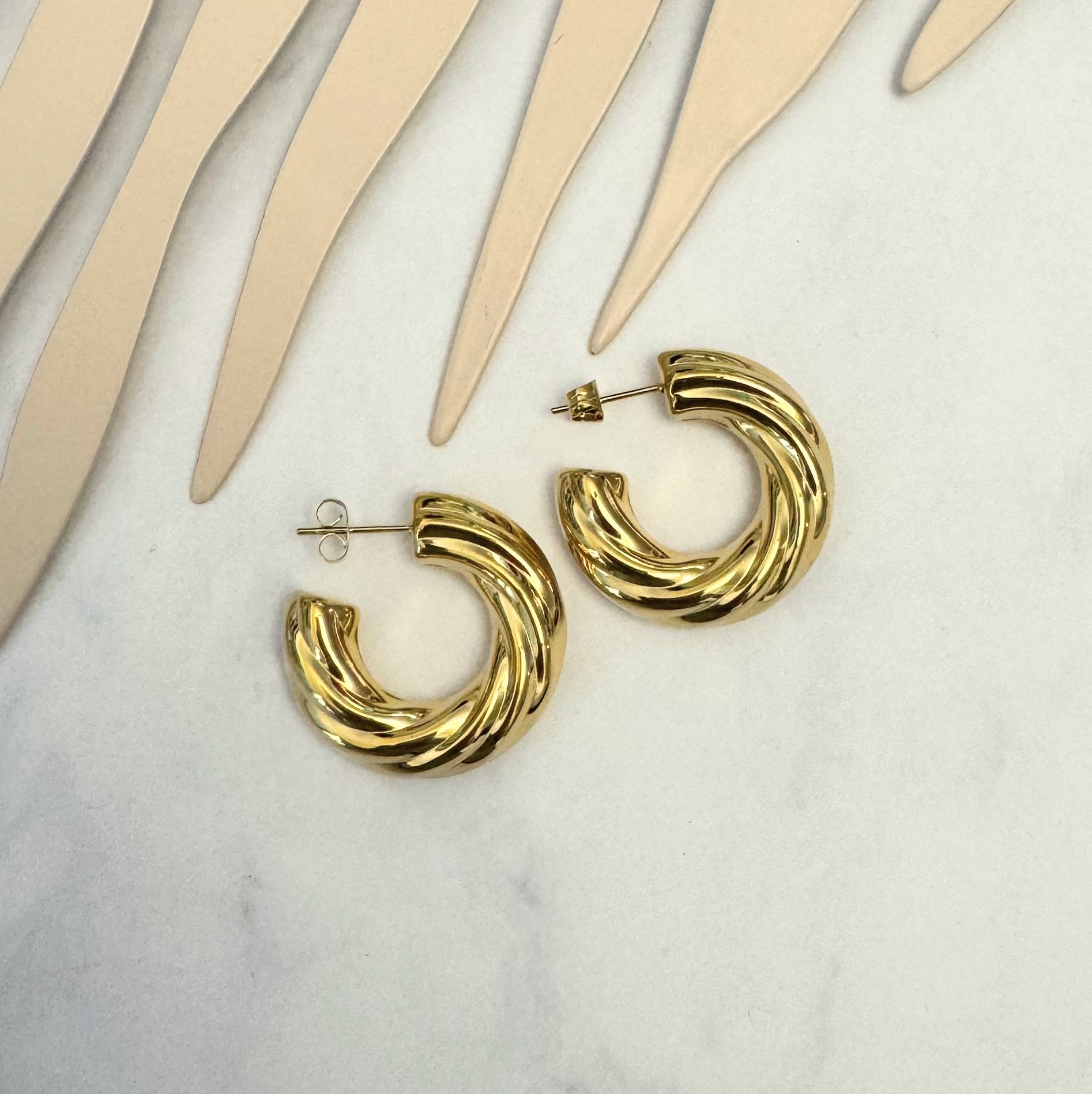 Arracadas Acero Inoxidable Torcida