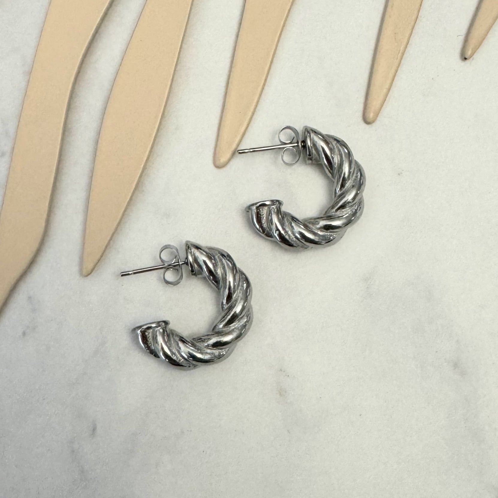 Arracada Acero Inoxidable Torcida Mini