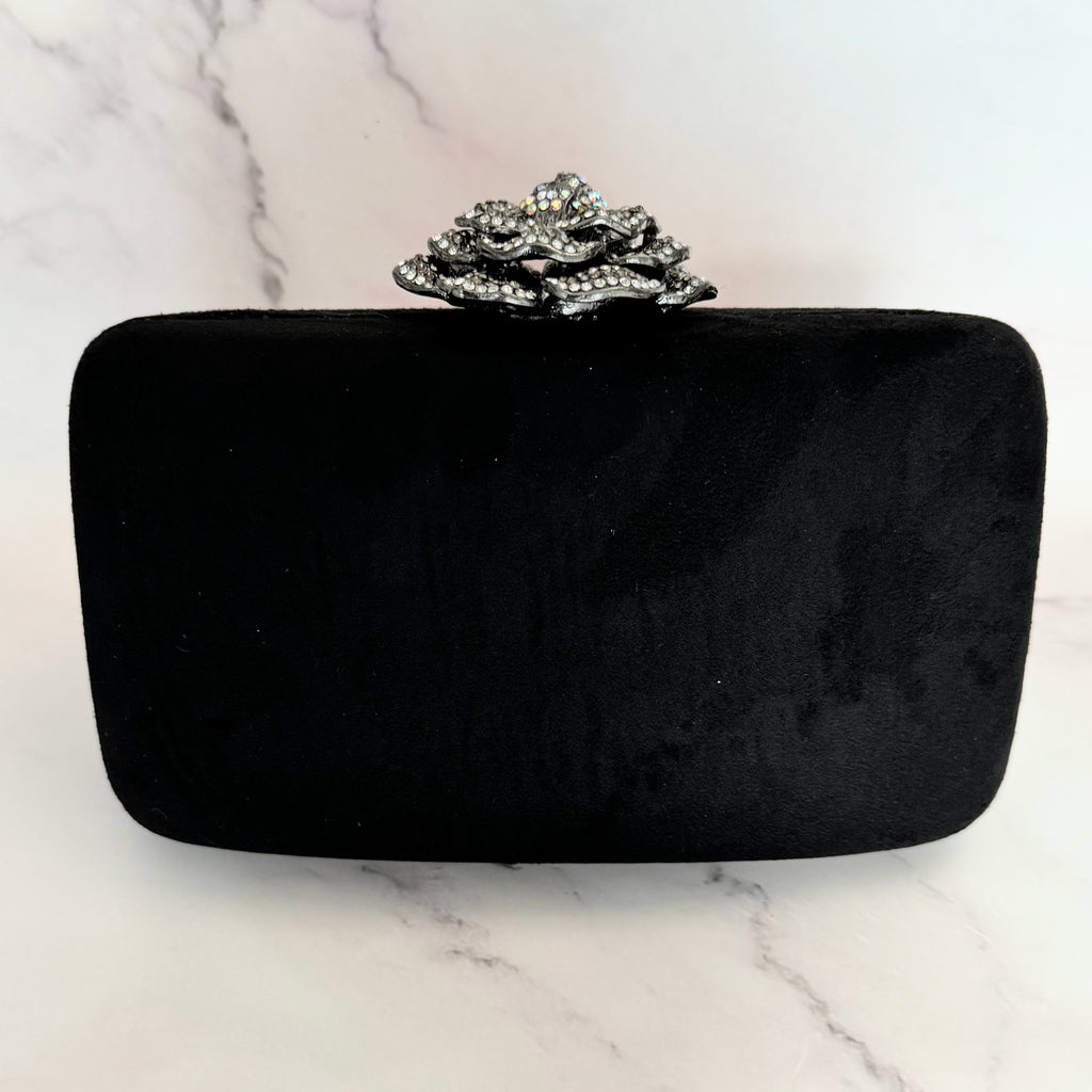 Bolsa Negra con Flor