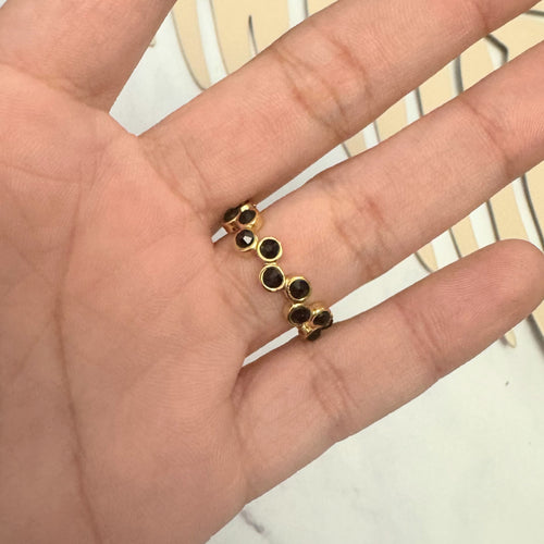 Anillo Acero Inoxidable con Negro