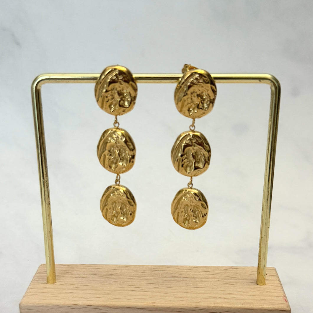 Aretes Acero Inoxidable 3 Circulos