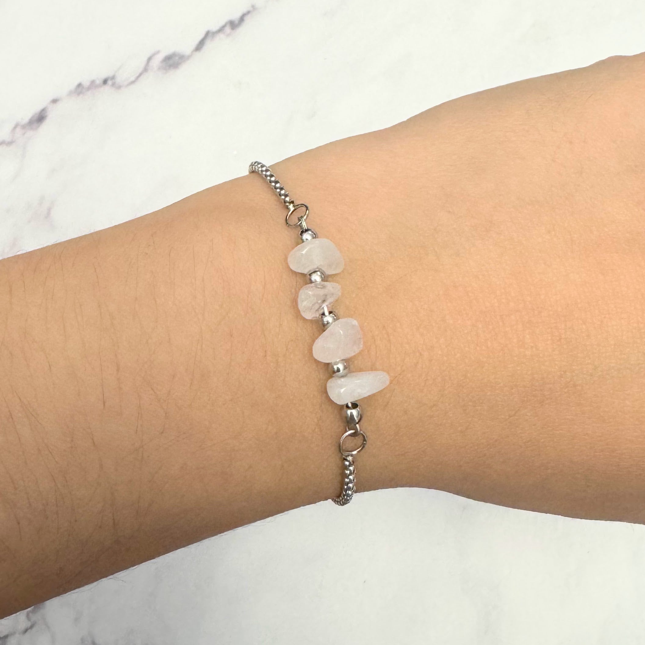 Pulsera Acero Inoxidable Plateada Cuarzo