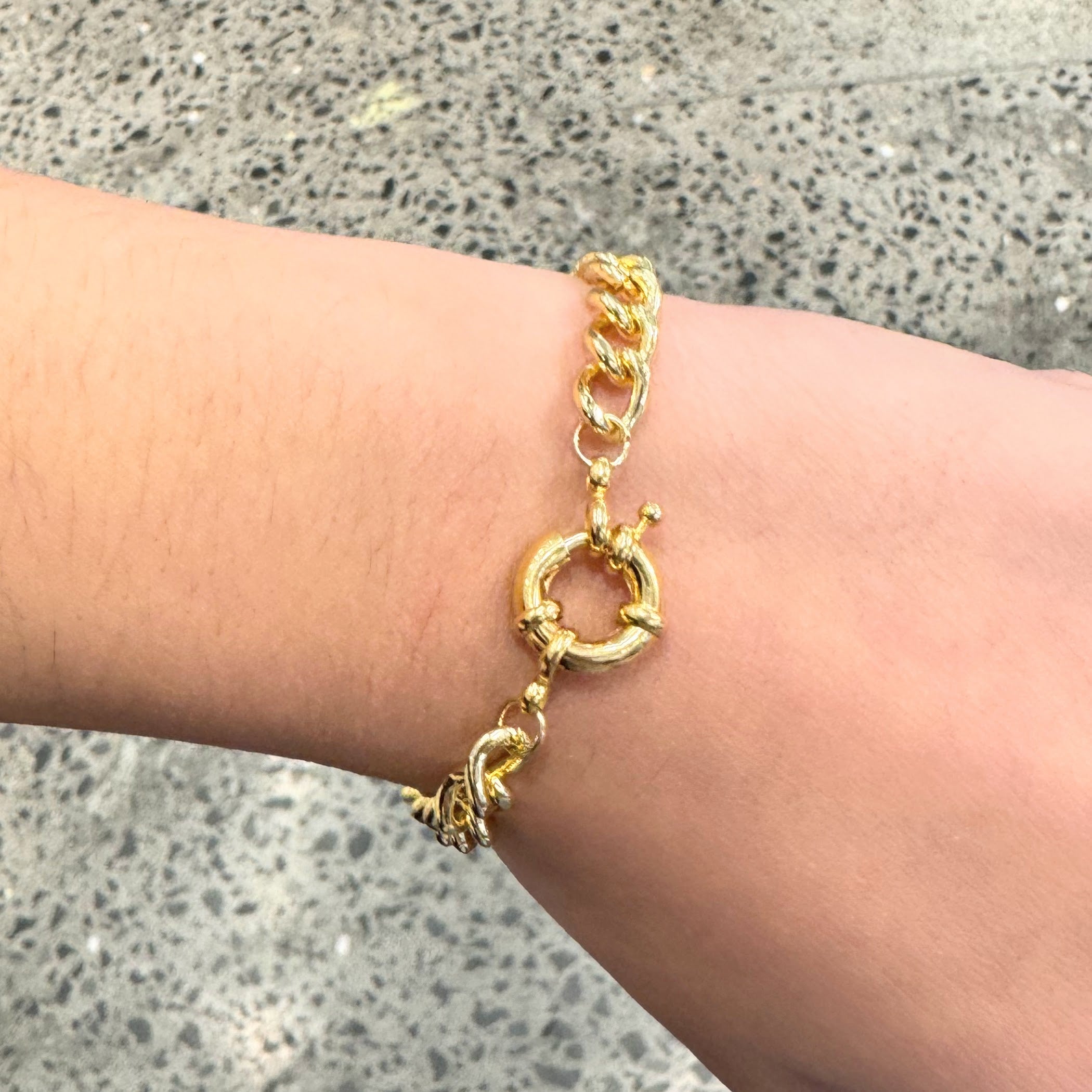 Pulsera Oro Laminado Eslabones