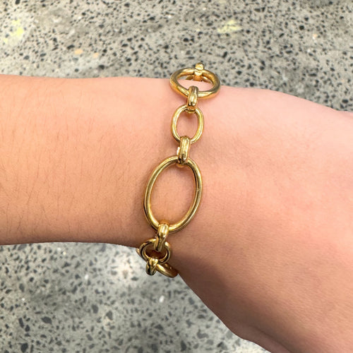 Pulsera Acero Inoxidable Eslabon Ovalo