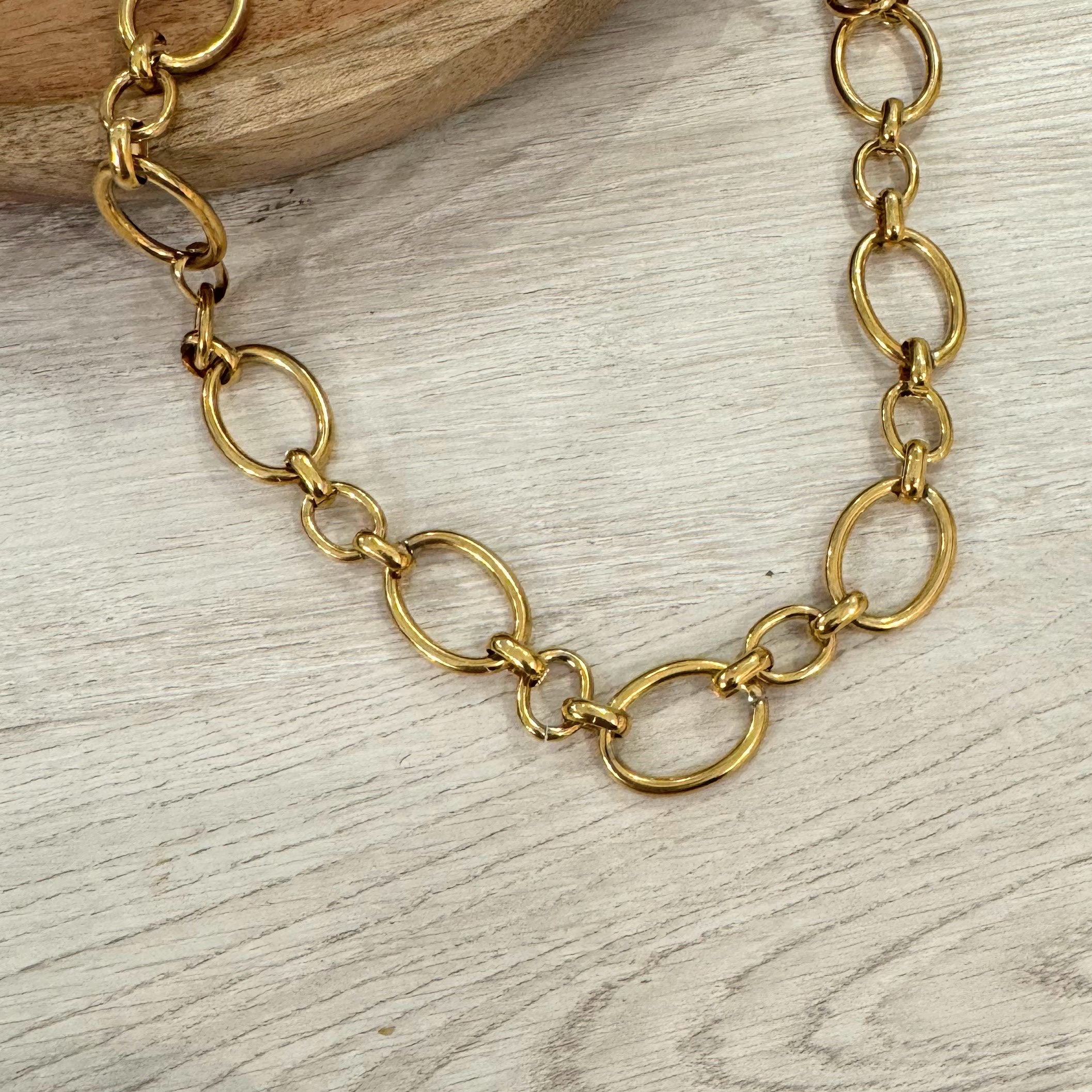 Collar Acero Inoxidable Eslabon Ovalo