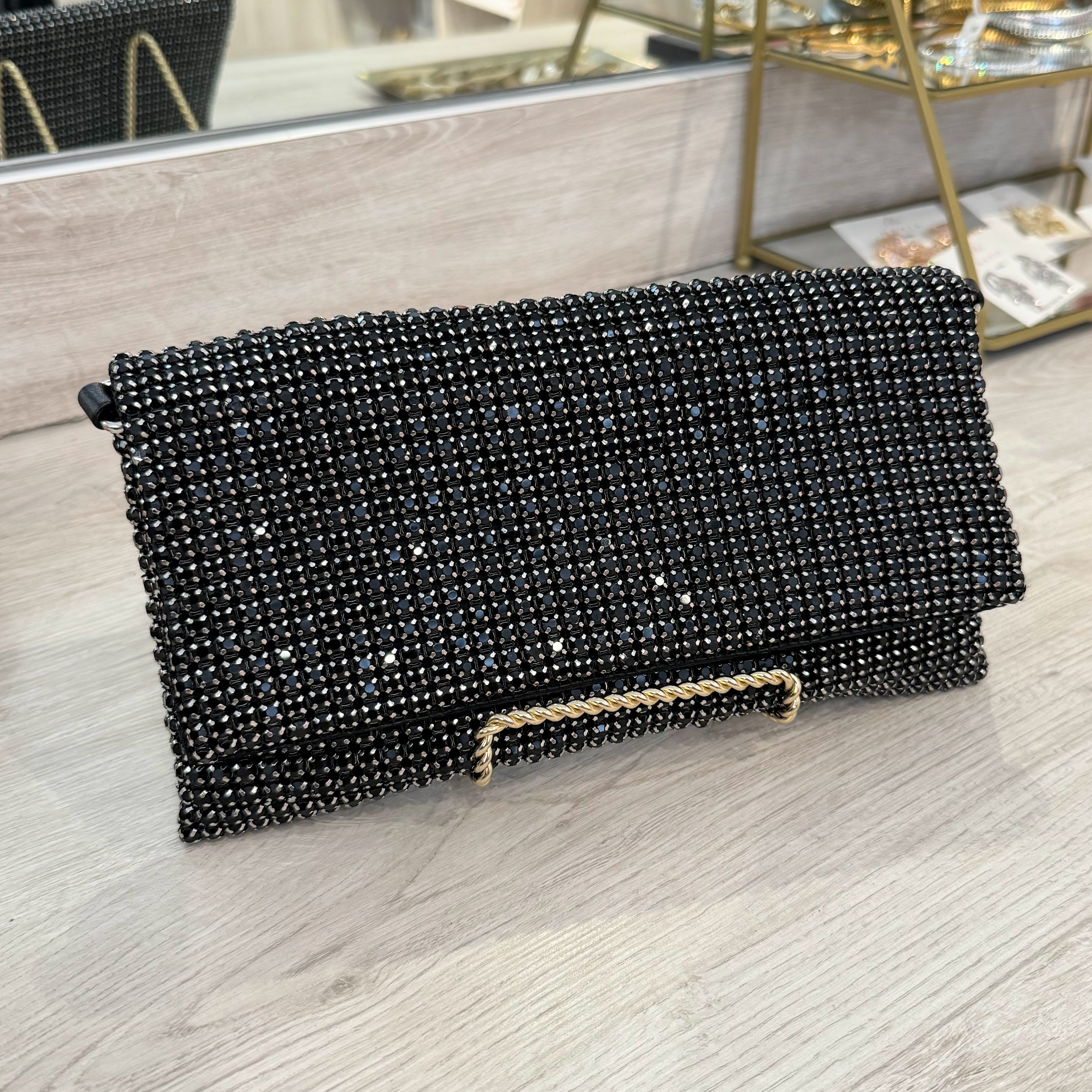 Bolsa Negra con Cristales