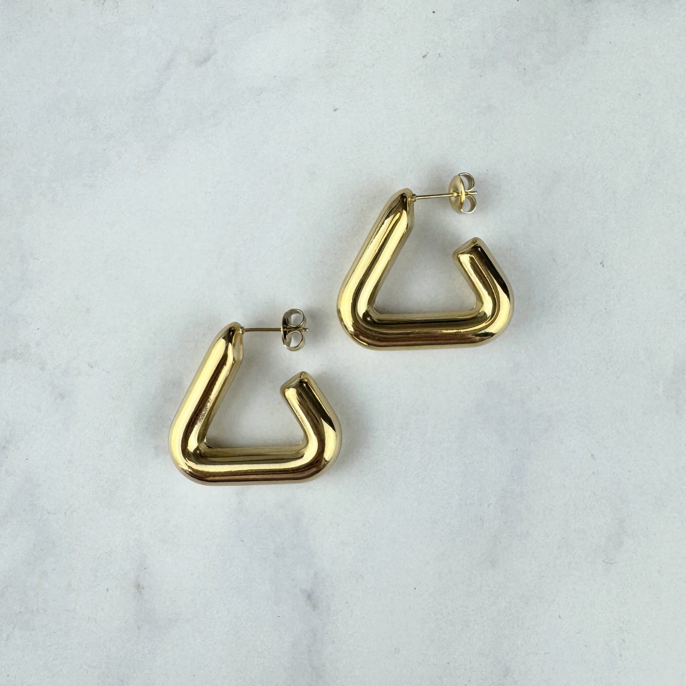 Arracadas Acero Inoxidable Triangular