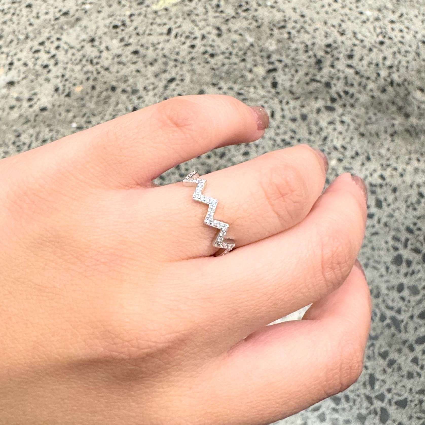 Anillo Plata 925 Zigzag