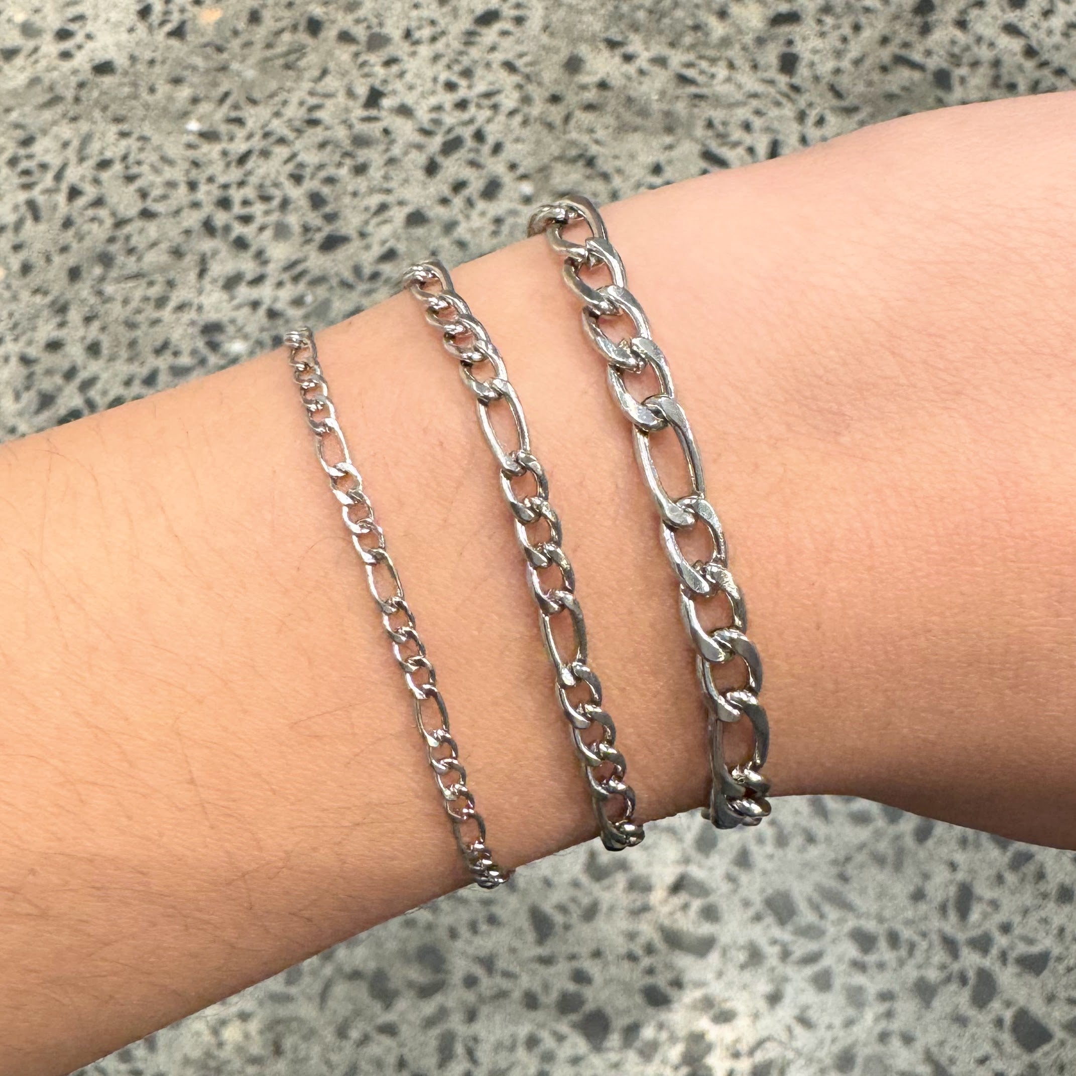 Pulsera Acero Inoxidable Eslabon Tamaños