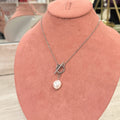 Collar Acero Inoxidable Cierre y Perla