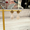 Aretes Acero Inoxidable Stud con Perla Barroca