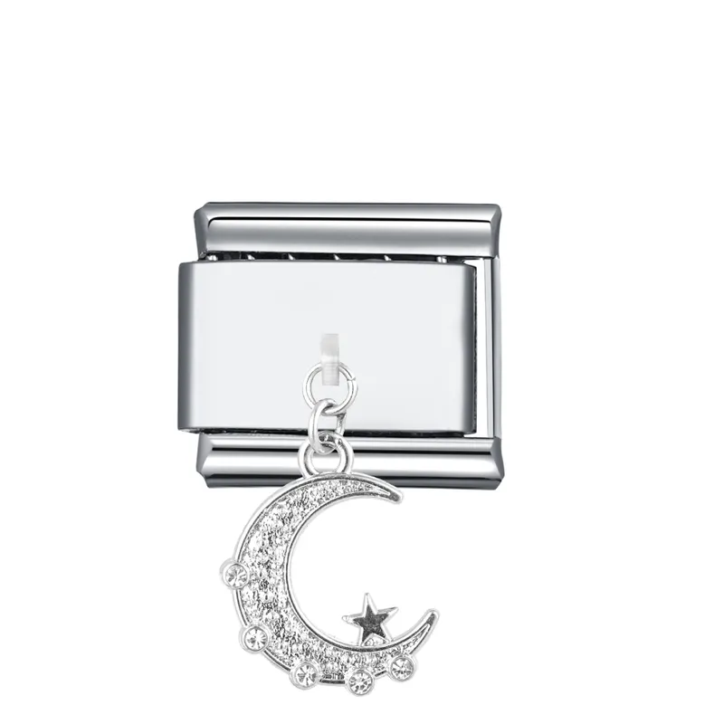 Charm Italian Bracelet Luna Colgante