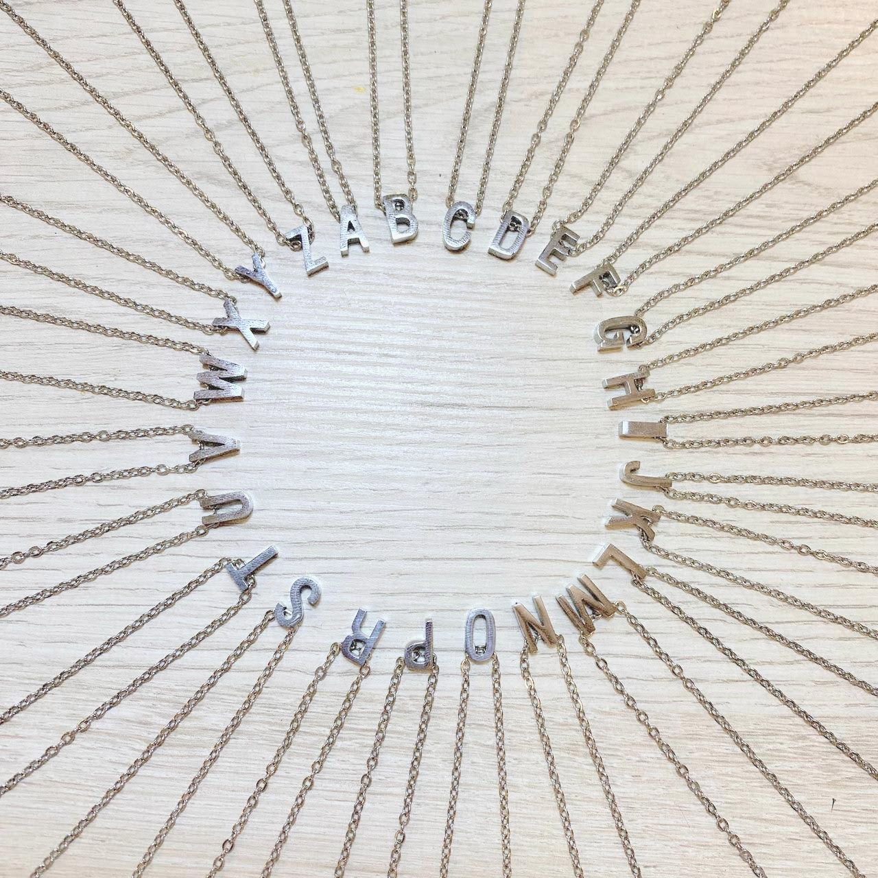 Collar Plateado Acero Inoxidable Inicial Mini