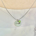 Collar Acero Inoxidable Medalla con Birthstone Colgante Chico Personalizado