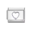 Charm Italian Corazon Plateado