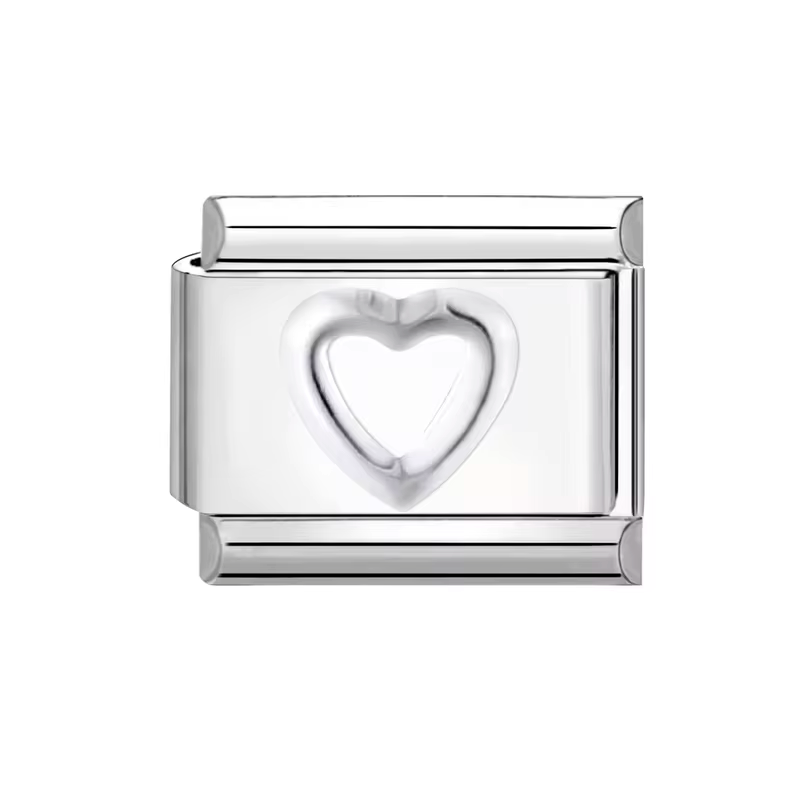 Charm Italian Corazon Plateado