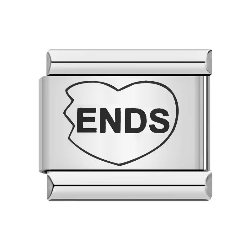 Charm Italian Ends Plateado