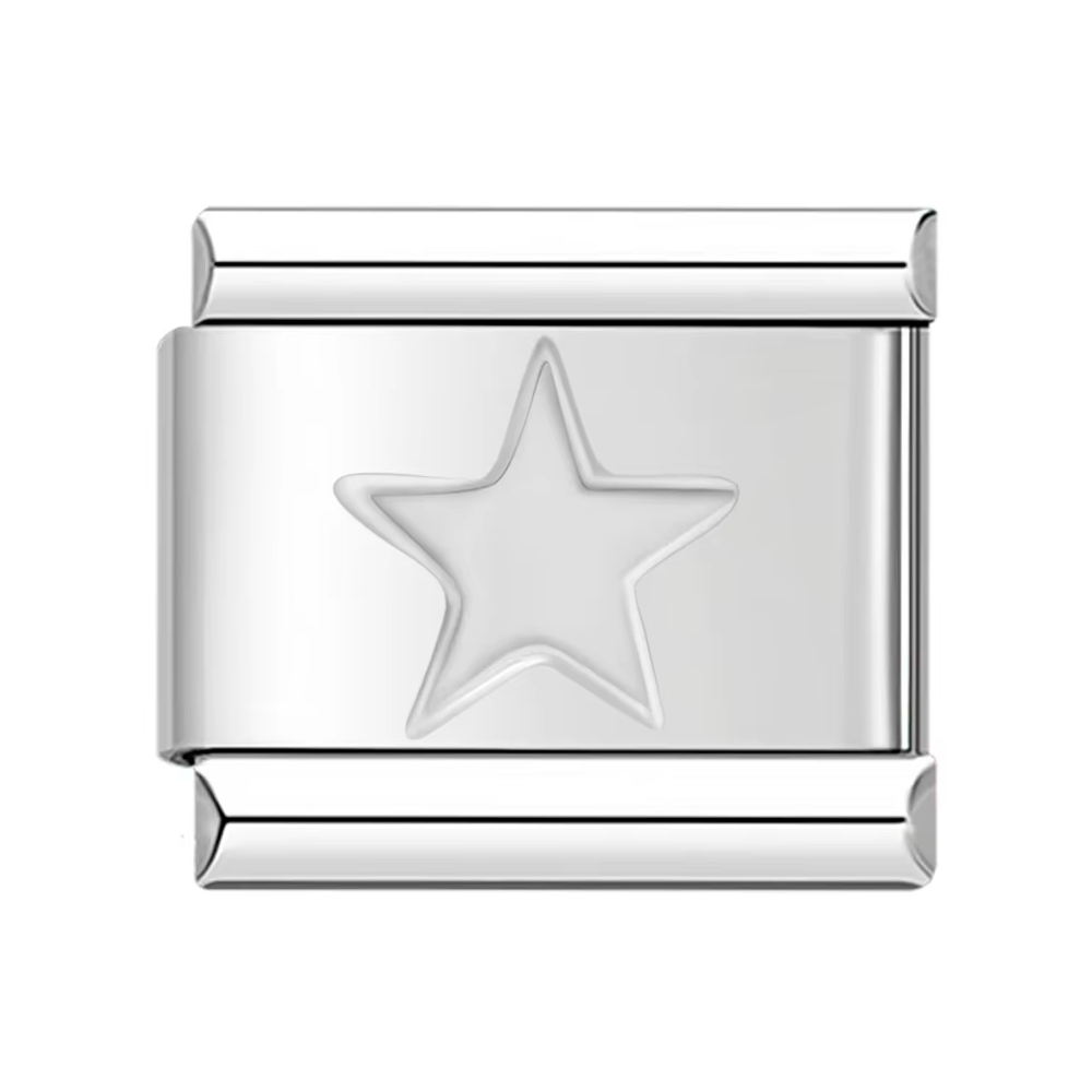 Charm Italian Bracelet Estrella Plateada