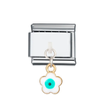 Charm Italian Bracelet Flor con Ojito