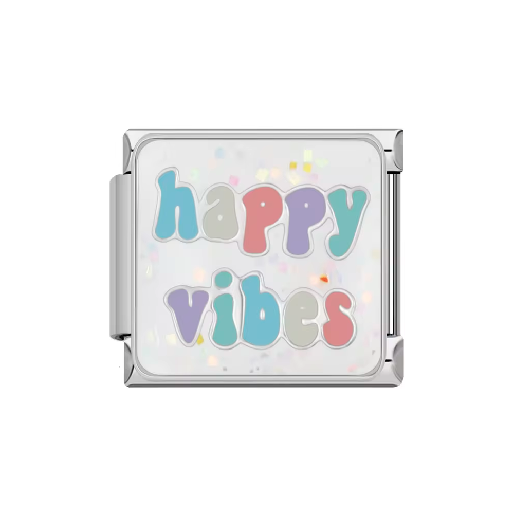 Charm Italian Bracelet Happy Vibes
