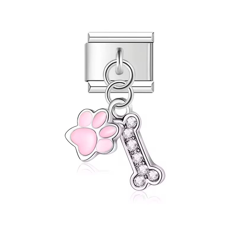 Charm Italian Bracelet Hueso Huella