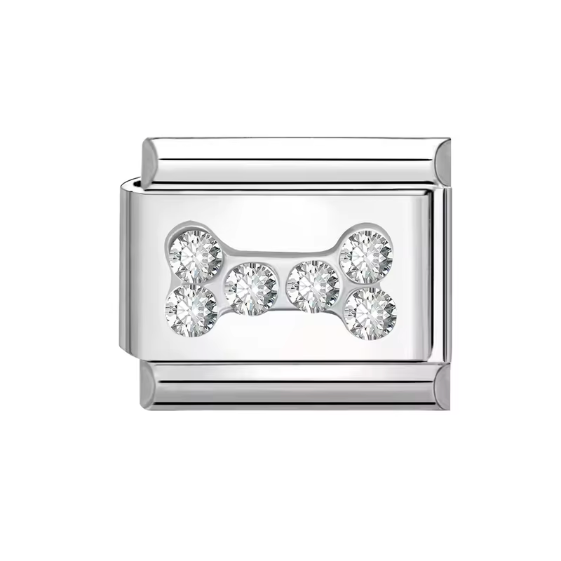 Charm Italian Hueso Cristales