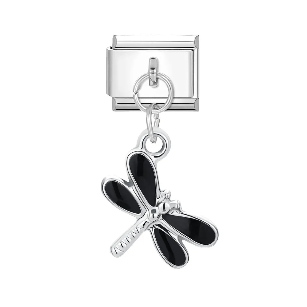Charm Italian Bracelet Libelula Colgante