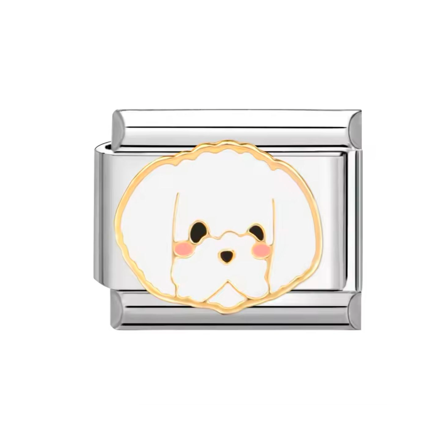 Charm Italian Bracelet Perrito Blanco