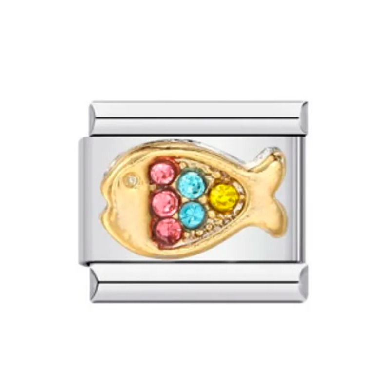 Charm Italian Bracelet Pez Colores