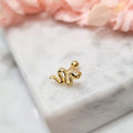Piercing Plata .925 Chapado en Oro 18K Serpiente