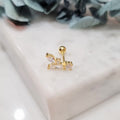 Piercing Plata 925 Chapado en Oro 18K Zirc