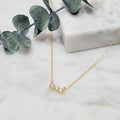 Collar Plata 925 chapado en oro 18K 3 Zirconias